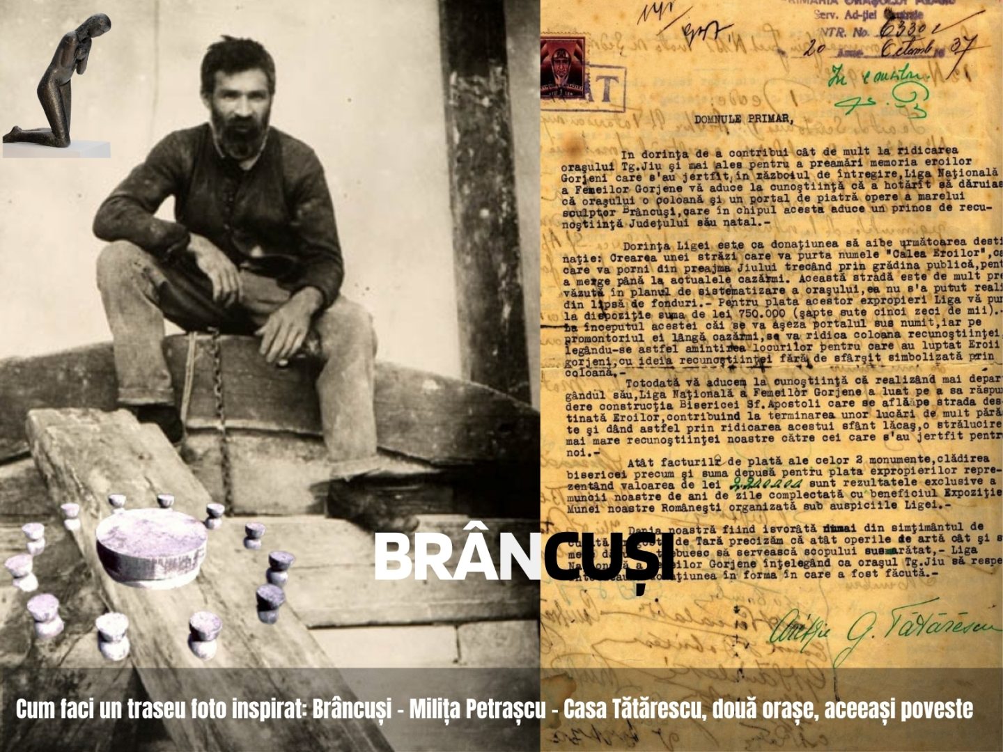 Cum faci un traseu foto inspirat: Brâncuși – Milița Petrașcu – Casa Tătărescu, două orașe, aceeași poveste